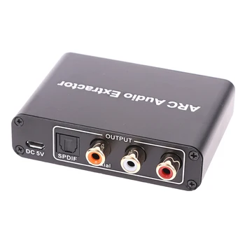 ARC Audio Adaptér HDMI Audio Extractor Digitálneho Na Analógový Audio Prevodník 192KHz Hliníkové DAC SPDIF Koaxiálny RCA, 3.5 mm Jack Výstup