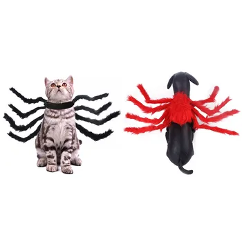 Mačka Halloween Oblečenie Pet Spider Postroj Plášť Vianočný Večierok Cosplay Fantázie Dresing Domáce Zvieratá