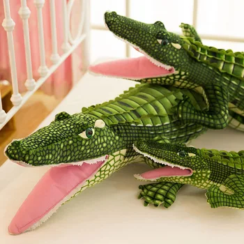 Veľké Simulácia Krokodíla Bábika Hračka pre Deti, Dospelých Vankúš Osobnosti Tvorivý Zvierat Cartoon Dovolenku Dar Zábavné Plyšové Hračky 100 cm