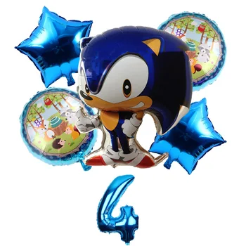 NOVÉ 6pcs/veľa Sonic the Hedgehog Balóny Superhrdina Sega Hra Fanúšikovia Fóliový Balón Chlapec Happy Birthday Party Deti Hračka Dekor Dodávky