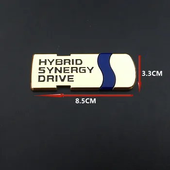 1pcs kovové 3D Auto Hybrid HYBRID, Auto Nálepky upravené osobnosti telo znak leaf stravovanie strane štítku nálepky auto styling Odznak