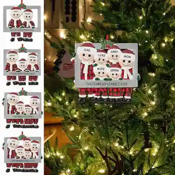 PVC nový roztomilý family photo frame Vianočný stromček prívesok R5P0