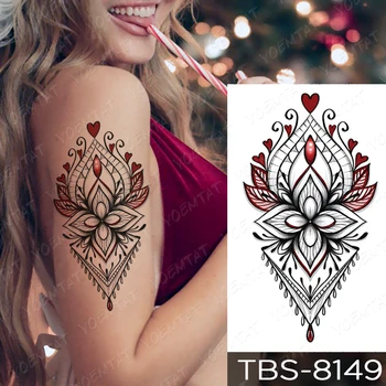 Nepremokavé Dočasné Tetovanie Nálepky Motýľ Zbraň Ružovej Čipky Kvet Flash Tetovanie Lotus Body Art Rameno Falošné Tetovanie Ženy Muži
