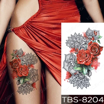 Nepremokavé Dočasné Tetovanie Nálepky Motýľ Zbraň Ružovej Čipky Kvet Flash Tetovanie Lotus Body Art Rameno Falošné Tetovanie Ženy Muži