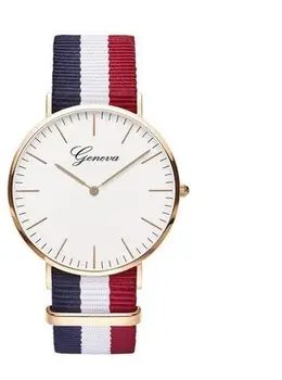 2018 Ženeve Sledovať slávnej značky classic Nylon popruh Hodinky muži ženy Rose gold bežné Quartz hodinky Módne Dámske hodinky Chasy