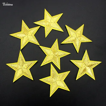 10 ks Zlaté Hviezdy Škvrny Žehlička na Vyšívané Nášivka na Oblečenie, Šitie Dodávky Kostýmy, Dekorácie DIY Odznaky