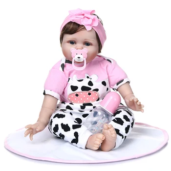 55 CM pinky znovuzrodené dieťa krásne dievča bábiku realisticky mäkké silikónové flexibilné dotyk reálne novorodenca veľkosť cuddely dieťa