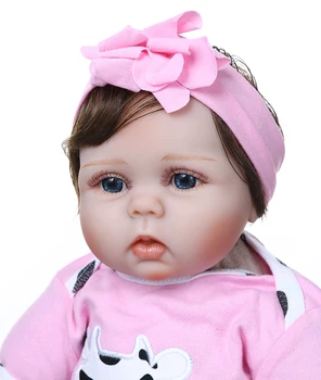 55 CM pinky znovuzrodené dieťa krásne dievča bábiku realisticky mäkké silikónové flexibilné dotyk reálne novorodenca veľkosť cuddely dieťa