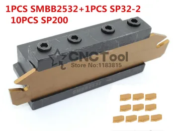 25 mm petiole SPB32-2 1pcs+SMBB2532 1pcs+ SP200 NC3020/NC3030 10pcs=12pcs/set NC3020/NC3030 Obrábanie ocele CNC sústruhu nástroj