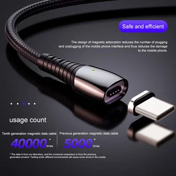 Zliatiny zinku Magnetické Dátový Kábel Rýchle Nabíjanie USB Typ-C Kábel Magnet Rýchlu Nabíjačku Káblov Micro USB,