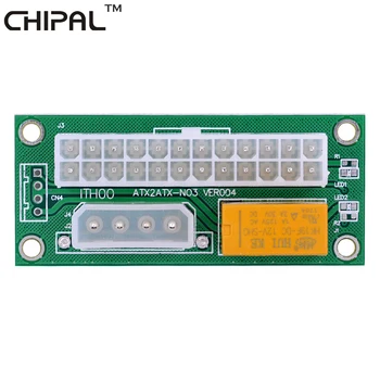 CHIPAL 100ks ADD2PSU Dual PSU Karty ATX 24 Pin na 4Pin Napájania Synchronizácia Extender Starter kábel Kábel Adaptéra Pre Bitcoin Baník