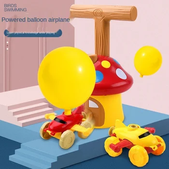 Montessor hračky Aerodynamický balón launcher auto Vzdelávania Zotrvačnosti Air Power autá, lietadlá, Vedy Experimen Hračky pre chlapca, dievčatá