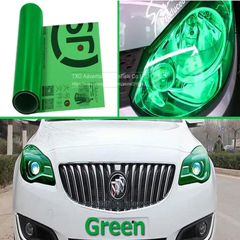 30 cm X 9 M/Roll kvalitné Zelené auto svetlometu film PVC samolepiace Fólie Nálepky Auto Vedúci Svetlo zadné Svetlá