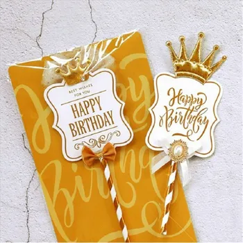 Kráľ, Kráľovná Koruny Cupcake Mulčovače Baby Sprcha Strany Cake Dekorácie Chlapec Dievčatá Akryl Tortu Mulčovače Happy Birthday Party