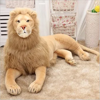 Veľké plyšové reálnom živote leva hračka obrovský plnené simulácia leží lev bábika darček asi 120x65cm xf2996