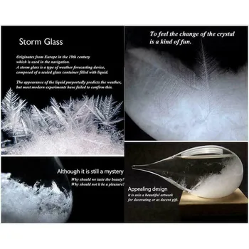 Transparentné predpoveď počasia crystal kvapka tvar búrka sklo domáce dekorácie dar 12 * 6 počasie búrka fľaša predpoveď počasia