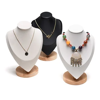 Bambusové náhrdelník displeja, stojan prívesok šperky stojan šperky model poprsie náhrdelník stylistom, šperky zobraziť WY