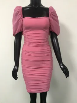 2020 Ženy Sexy Dizajnér Oka Ruched Ružová Obväz Šaty Večerné Celebrity Elegantné Party Šaty Vestido