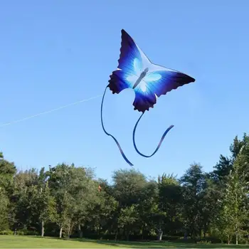 Vonkajšie Dlhý Chvost Blue Butterfly Kite S 30 Metrov Single Line Zábavy Lietajúci Vták Drakov Hračka Vonkajšie Blue Butterfly Kite Lietajúce Hračka