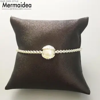Perleť Shell Kúzlo Korálky Pre Ženy Nosenie Náramkov DIY Módne strieborné pozlátené Šperky Čo Najlepšie Deň matiek Darček