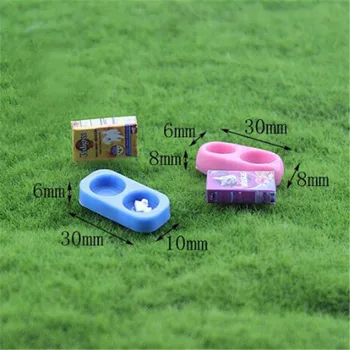 1/12 Doll house Miniatúrne Mini Pes, Mačka krmivo s Doskou Simulácia Nábytok Model Hračky pre Bábiku Doplnky, Dekorácie