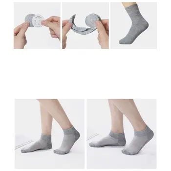 3 Páry Muži Ženy Jednorazové Comression Cestovné Dospelých Tenký Pružný Ponožky Potu-Priedušné Absorpčné Športové Business X5XD