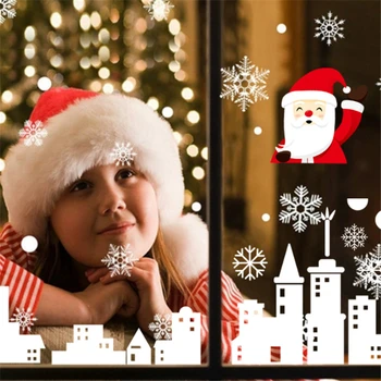 Vianočné Hot Predaj 2020 Nové Pozadie Samolepky na Stenu Vianočné Okno Nálepky, Dekorácie, samolepiace Samolepky na Stenu