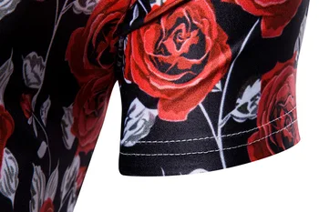 3D Ruže Kvetinový Tlač Tričko Muži Ženy 2020 Módne Slim Fit Harajuku Bežné Tee Tričko Homme Streetwear Hip Hop Mužské Tričko XXL