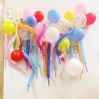 Domov Kórejský Ins Dlhé Balón Magic Ball Pozadí Steny Narodeninovej Party Usporiadanie Sto Dní Party Dekor Rozloženie Hračky Balónikov