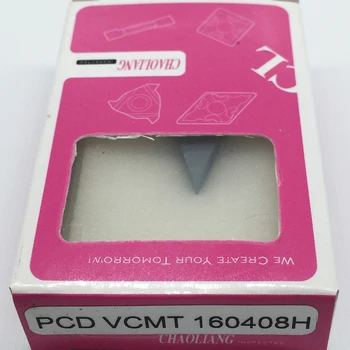 1pcs VCMT160408H PCD Vložiť Diamantový kotúč nástroje Použité pre Hliníkové Polykryštalických diamantov nástroje PCD cnc vysokej kvality