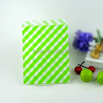 100ks Zmiešané Farby Lipovo Zelená Prekladané Strany Papiera Candy Tašky,3 Dni Doručenie Objednávok nad $100