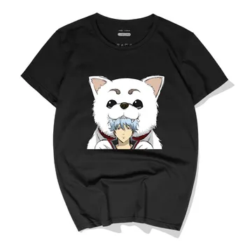 Unisex Anime Gintama Bavlna Bežné T-Shirts Tees hiphop priedušná voľné tričko