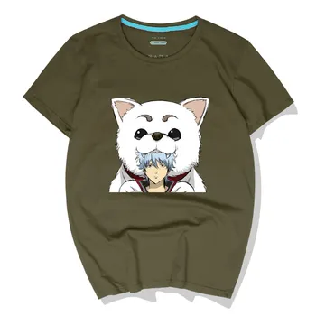 Unisex Anime Gintama Bavlna Bežné T-Shirts Tees hiphop priedušná voľné tričko