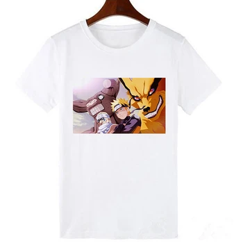 Anime NARUTO Akatsuki Harajuku T Shirt pre Mužov Lete Sasuke Módne Cartoon T-shirt Bežné Unisex Tričko Zábavné Top Tees Muž