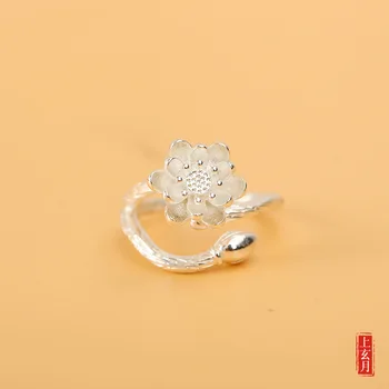 Originálny Dizajn Populárne Lotosový Kvet Prst Prsteň Jednoduché Prstene pre Ženy, Svadobné Šperky, Zásnubné Dary