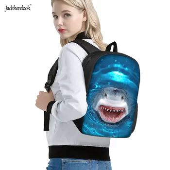 Jackherelook 3D Shark Vytlačené Teens Školské tašky v Pohode Dinosaura Vzor Chlapci Batoh Gepard Zvierat Vlastné Študentská Aktovka Mochila