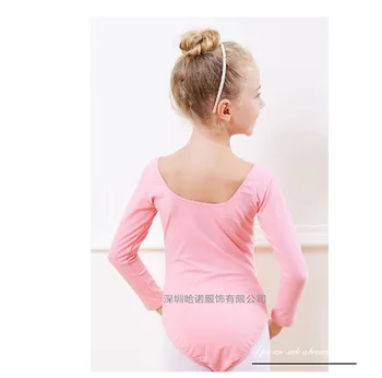 Detské tanečné oblečenie dievčatá cvičí oblečenie gymnastika oblečenie, dlhé rukávy balet skúška vyhovuje dojčatá telo obleky a