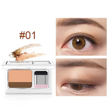 2019 Dvojité Farba Gradient Lenivý Očné Tiene Makeup Paleta Lesk Eyeshadow Palety Nepremokavé Eyeshadow Kozmetika