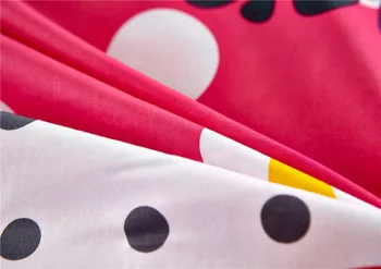 Disney Ružová Mickey a Minnie Mouse posteľná bielizeň Queen Size Cumlík Sady 5 kusov pre Deti Spálňa Decor Dievčatá Domov Perinu 3D