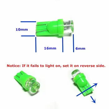 24V LED Zelená Farba Auto Žiarovky Lampy T10(10 mm Povodňových Lampa)W5W W2.1X9.5d pre Dvere batožinového priestoru Boot Preukaz Svetla na Čítanie