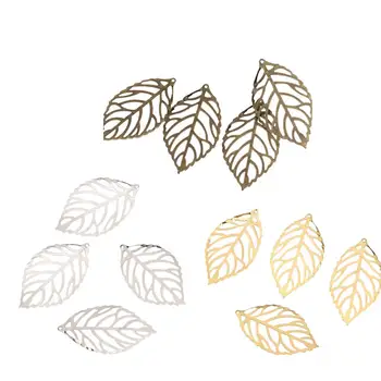 100 Kusov Duté Charms Leaf Listy Prívesok Charms Kovové Laminátové Dekorácie pre HOBBY Ručné Vlásenky pokrývku hlavy Náušnice Remeslá
