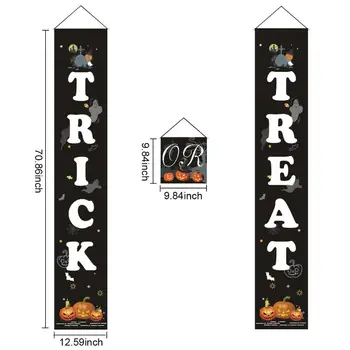 FENGRISE Halloween Dekorácie Trick or Treat Banner Horor Halloween Rekvizity Deti 2020 Tekvica Halloween Party Dekor Príslušenstvo