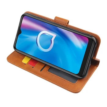 NINY Pre Alcatel 1SE 2020 Prípade Najnovšie Perfektné Proti Klepaniu Telefón Flip Prípade S ID Card, Telefón, Ochranný Kryt