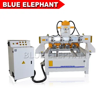 Modrý Slon 0809 Jednu Hlavu s 4 Osí CNC Router, rezanie/gravírovanie drevo, akryl, mdf, hliníka, medi