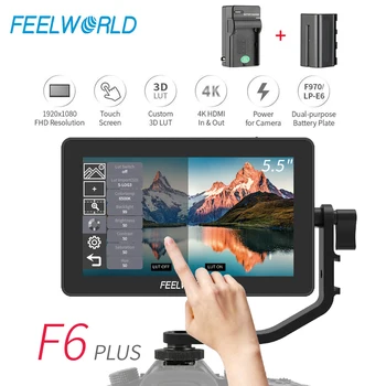 FEELWORLD F6 PLUS 5,5 Palca na Fotoaparát DSLR Oblasti Monitor 3D LUT Dotykový Displej IPS FHD 1920x1080 Video Zameranie Pomoc Podpora 4K HDMI