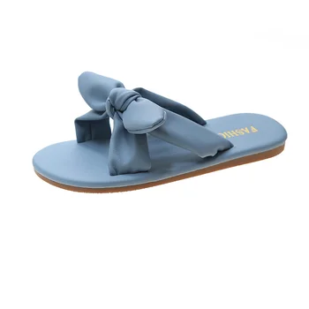 Papuče žien vonkajšie nosenie iny príliv 2020 nové letné all-zápas luk uzol flip-flop beach fashion lenivý sandále