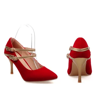 Veľká Veľkosť, Špicaté farby zodpovedajúce topánky dámske vysoké podpätky, topánky žien žena čerpadlá