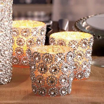 2yards/množstvo 15 mm Sun Flower Diamond Bling Gold Silver Crystal Páse s nástrojmi Zábal Výbava HOBBY Ručné Domov Svadobnú Tortu Dekorácie