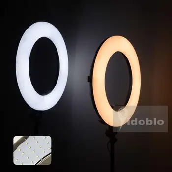 Yidoblo FE-480II Bi-color Photo Studio Krúžok Svetlo LED Video Svetlo Lampy RC LCD Fotografické Osvetlenie 96W 5500K 480LED Svetlá