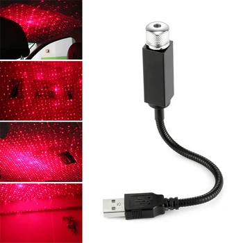 USB Auto, Interiér Atmosférou Hviezdne Nebo Lampa Okolia Star Light LED Projektor